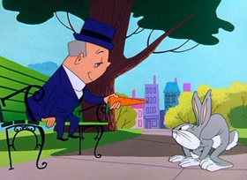 Screenshots from the 1955 Warner Bros. cartoon Hyde and Hare