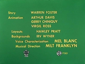 Screenshots from the 1955 Warner Bros. cartoon Heir Conditioned