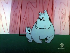 Screenshots from the 1955 Warner Bros. cartoon Pappy