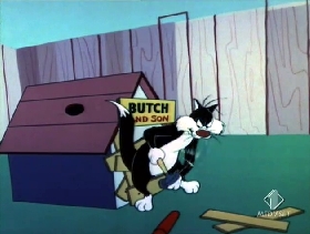 Screenshots from the 1955 Warner Bros. cartoon Pappy