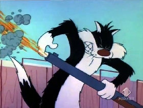 Screenshots from the 1955 Warner Bros. cartoon Pappy
