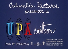 Screenshots from the 1955 UPA cartoon Christopher Crumpet