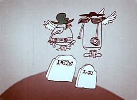 Screenshots from the 1956 UPA cartoon Outlaws
