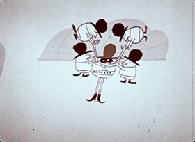 Screenshots from the 1956 UPA cartoon Outlaws