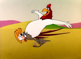 Screenshots from the 1956 Warner Bros. cartoon Weasel Stop