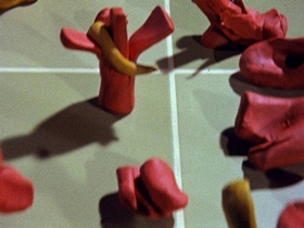 Screenshots from the 1956 Clokey Productions cartoon Gumbasia