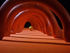 Screenshots from the 1956 Clokey Productions cartoon Gumbasia