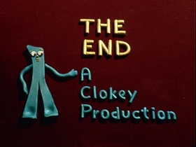 Screenshots from the 1956 Clokey Productions cartoon Gumbasia