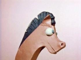 Screenshots from the 1956 Clokey Productions cartoon Little Lost Pony