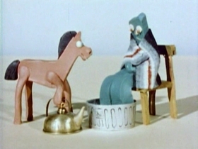 Screenshots from the 1956 Clokey Productions cartoon Little Lost Pony