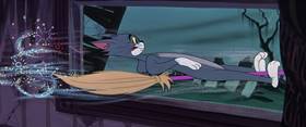 Screenshots from the 1956 MGM cartoon The Flying Sorceress