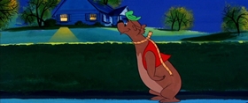 Screenshots from the 1956 MGM cartoon Down Beat Bear