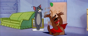 Screenshots from the 1956 MGM cartoon Down Beat Bear