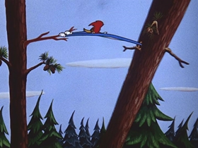 Screenshots from the 1956 Walter Lantz cartoon After the Ball
