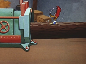 Screenshots from the 1956 Walter Lantz cartoon After the Ball