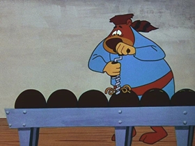 Screenshots from the 1956 Walter Lantz cartoon After the Ball