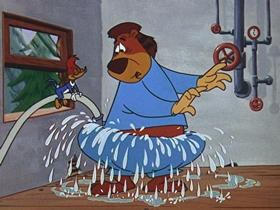 Screenshots from the 1956 Walter Lantz cartoon After the Ball