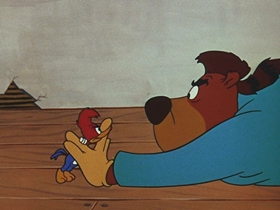 Screenshots from the 1956 Walter Lantz cartoon After the Ball