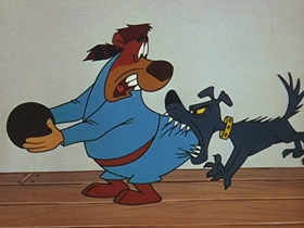 Screenshots from the 1956 Walter Lantz cartoon After the Ball