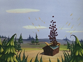 Screenshots from the 1956 Walter Lantz cartoon After the Ball
