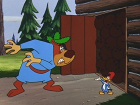 Screenshots from the 1956 Walter Lantz cartoon After the Ball