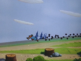 Screenshots from the 1956 Walter Lantz cartoon After the Ball