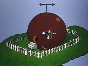 Screenshots from the 1956 Walter Lantz cartoon After the Ball