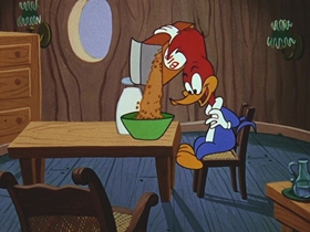 Screenshots from the 1956 Walter Lantz cartoon After the Ball