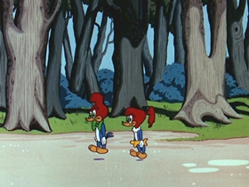 Screenshots from the 1956 Walter Lantz cartoon Get Lost