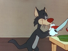 Screenshots from the 1956 Walter Lantz cartoon Get Lost