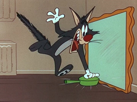 Screenshots from the 1956 Walter Lantz cartoon Get Lost