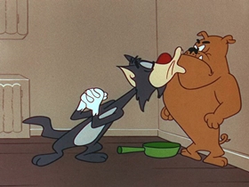 Screenshots from the 1956 Walter Lantz cartoon Get Lost