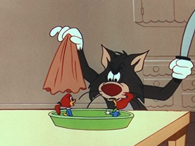 Screenshots from the 1956 Walter Lantz cartoon Get Lost