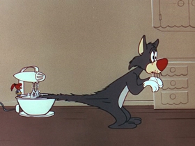 Screenshots from the 1956 Walter Lantz cartoon Get Lost