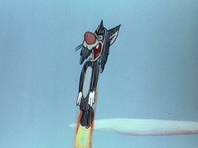 Screenshots from the 1956 Walter Lantz cartoon Get Lost