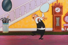 Screenshots from the 1956 Walter Lantz cartoon The Ostrich Egg and I