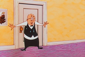 Screenshots from the 1956 Walter Lantz cartoon The Ostrich Egg and I