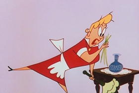 Screenshots from the 1956 Walter Lantz cartoon The Ostrich Egg and I