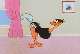 Screenshots from the 1956 Walter Lantz cartoon The Ostrich Egg and I