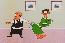 Screenshots from the 1956 Walter Lantz cartoon The Ostrich Egg and I