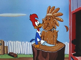 Screenshots from the 1956 Walter Lantz cartoon Chief Charlie Horse