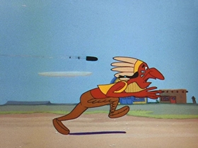 Screenshots from the 1956 Walter Lantz cartoon Chief Charlie Horse
