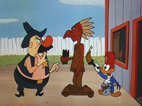 Screenshots from the 1956 Walter Lantz cartoon Chief Charlie Horse