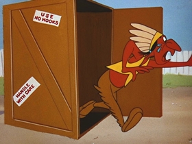 Screenshots from the 1956 Walter Lantz cartoon Chief Charlie Horse
