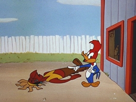 Screenshots from the 1956 Walter Lantz cartoon Chief Charlie Horse