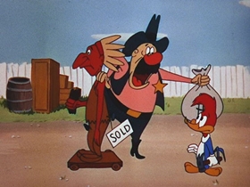 Screenshots from the 1956 Walter Lantz cartoon Chief Charlie Horse