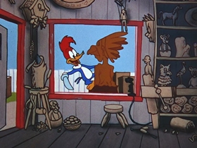 Screenshots from the 1956 Walter Lantz cartoon Chief Charlie Horse