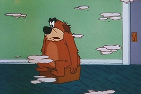 Screenshots from the 1956 Walter Lantz cartoon Room and Wrath