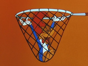 Screenshots from the 1956 Walter Lantz cartoon Woodpecker From Mars