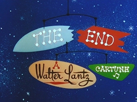 Screenshots from the 1956 Walter Lantz cartoon Woodpecker From Mars